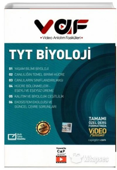TYT Biyoloji Video Anlatımlı Fasiküller Çap Yayınları