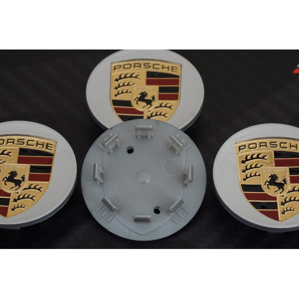 Porsche Orjinal Jant Göbeği Kapak Seti 65mm - 6