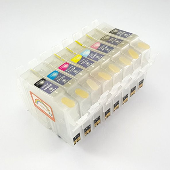 Epson T0341-T0348 Uyumlu Kolay Dolan Kartuş - 8 Renk ürün görseli 1