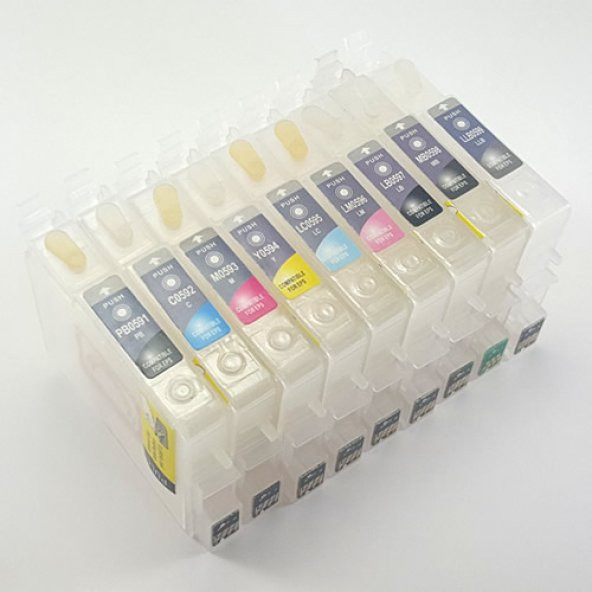 Epson T0591-T0599 Uyumlu Kolay Dolan Kartuş - 9 Renk ürün görseli 1