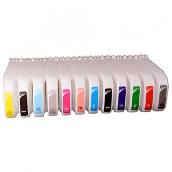 Canon iPF8300 Uyumlu Kolay Dolan Kartuş - 12 Renk-PFI-304-704 (Muadil)