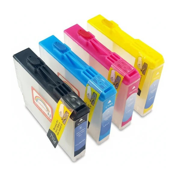 Brother LC37, LC57 Uyumlu Kolay Dolan Kartuş - 4 Renk ürün görseli 1