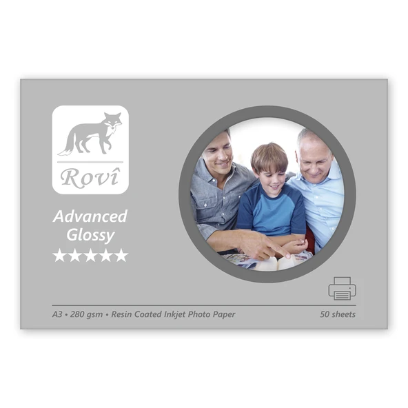 Rovi Advanced Parlak Fotoğraf Kağıdı 280gsm 50yp A3