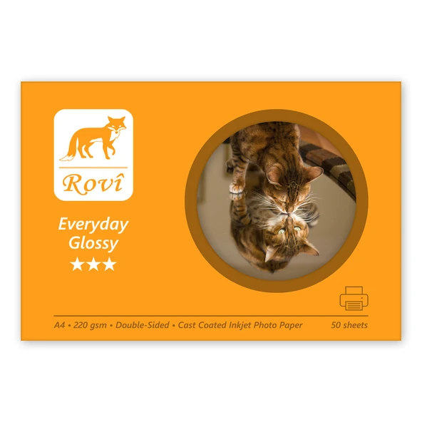 Rovi Everyday Parlak Çift Taraflı Fotoğraf Kağıdı 220gsm 50yp A4