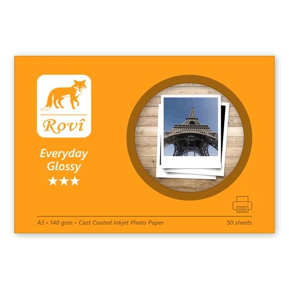 Rovi Everyday Parlak Fotoğraf Kağıdı 140gsm 50yp A5