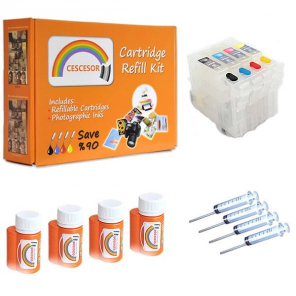 Epson T0551-T0554 Uyumlu Kartuş Dolum Seti - 4 Renk