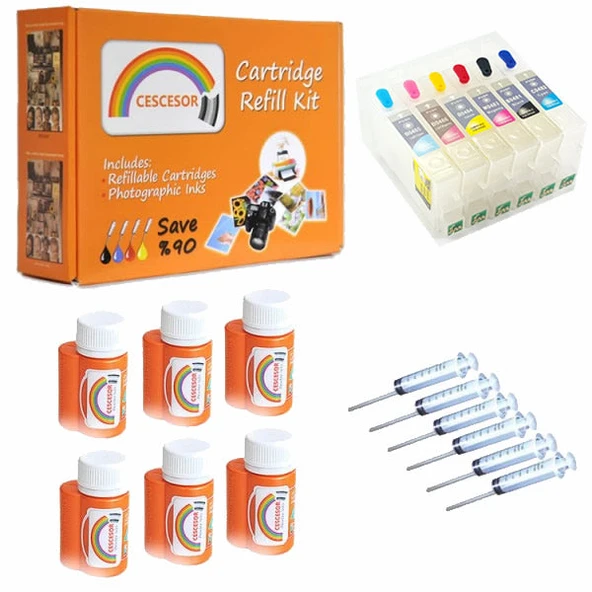 Epson T0481-T0486 Uyumlu Kartuş Dolum Seti - 6 Renk