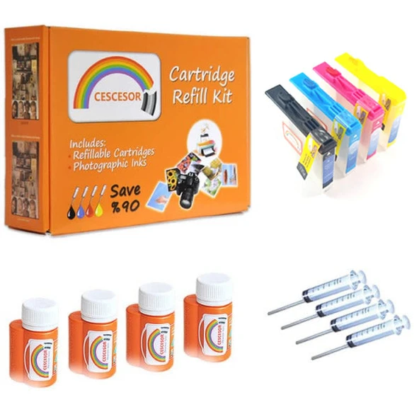 Brother LC37, LC57 Uyumlu Kartuş Dolum Seti - 4 Renk - Resim 2