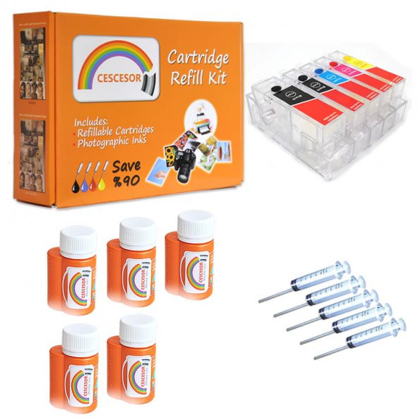 Canon PGI-5 CLI-8 Uyumlu Kartuş Dolum Seti - 5 Renk