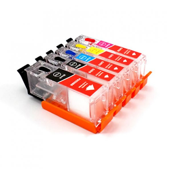 Canon PGI-570 CLI-571 Uyumlu Kolay Dolan Kartuş - 5 Renk ürün görseli 1