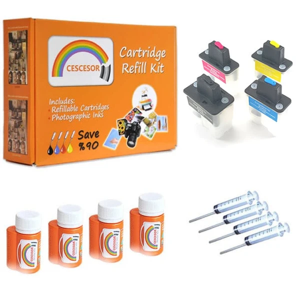 Brother LC47 Uyumlu Kartuş Dolum Seti - 4 Renk ürün görseli 1