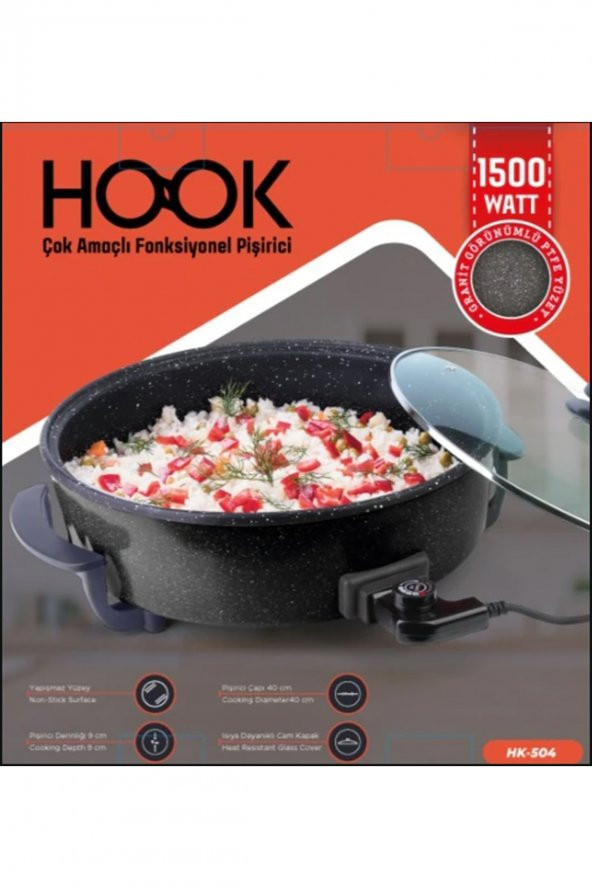 Pizzamatik Elektrikli Izgara Tavası Çok Amaçlı Pişirici - 4