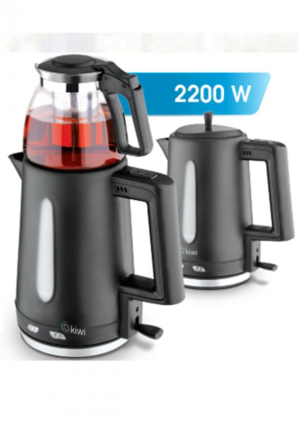 Cam Demlik Çay Makinesi Su Isıtıcı Çaycı Kiwi KTM-2907 2200W - 2