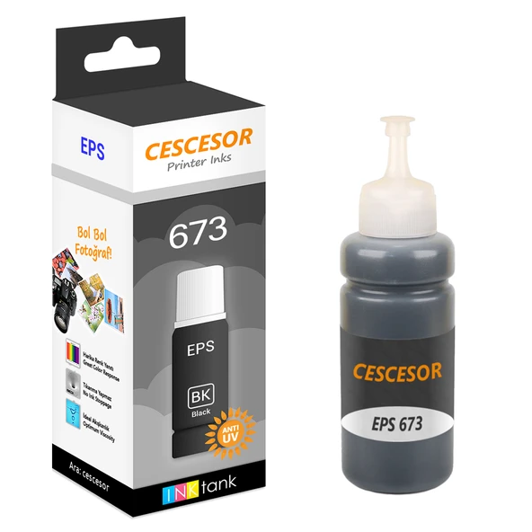 Epson 673 Siyah Muadil Mürekkep - 70 ml - CESCESOR ürün görseli 1