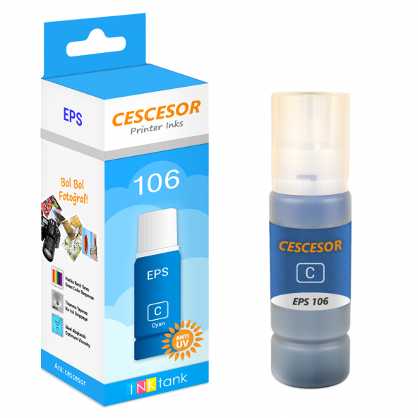 Epson 106 Mavi Muadil Mürekkep - 70 ml - CESCESOR ürün görseli 1