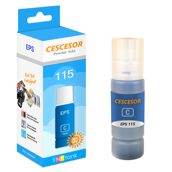 Epson 115 Mavi Muadil Mürekkep - 70 ml - CESCESOR ürün görseli 1
