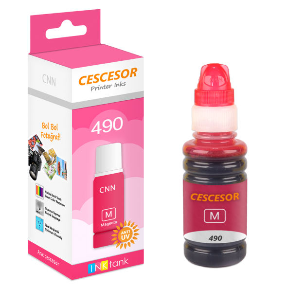 Canon 490 Kırmızı Muadil Mürekkep - 70 ml - CESCESOR ürün görseli 1