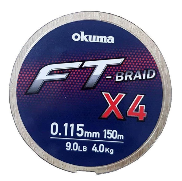 Okuma Ft-*4 Braided Line 150 mt Grey Örgü İp Misina