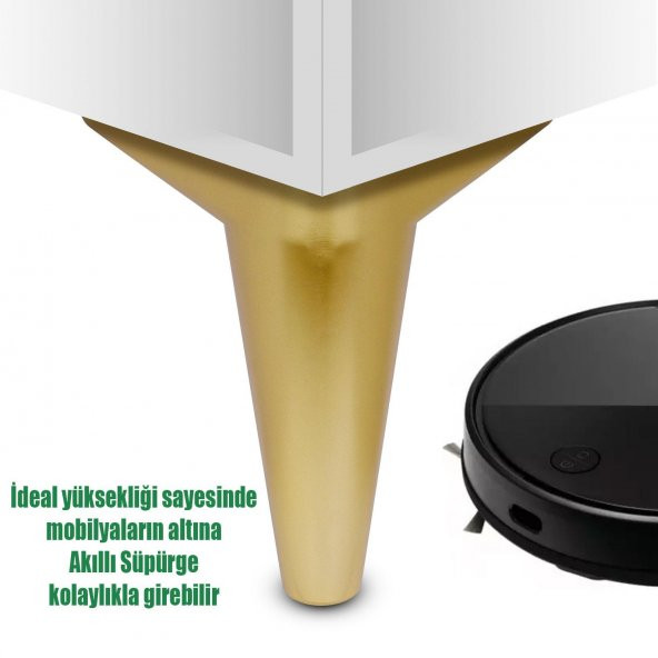 Mobilya Kanepe Sehpa Puf Koltuk Ayağı Altın Baza Ayak 15 cm - Resim 4