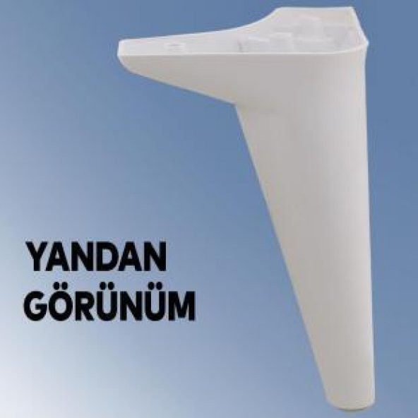 Mobilya Kanepe Sehpa TV Ünitesi Koltuk Ayağı 20 cm Beyaz Baza Ayak - 5