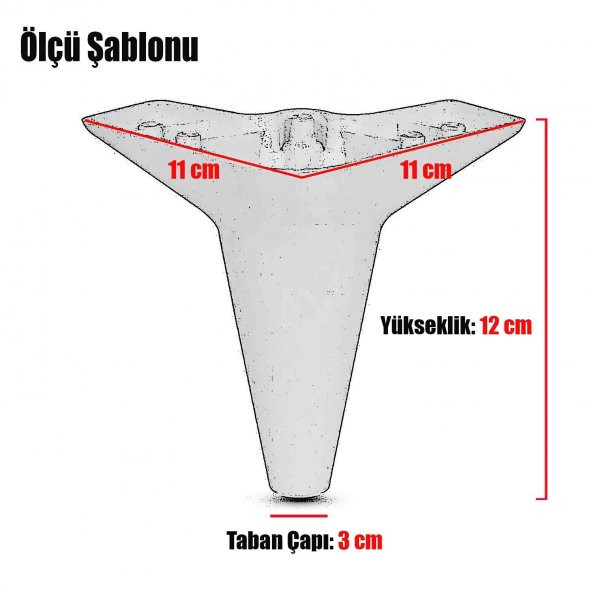 Mobilya Kanepe Sehpa Puf Koltuk Ayağı Altın Baza Ayak 12 cm - 3