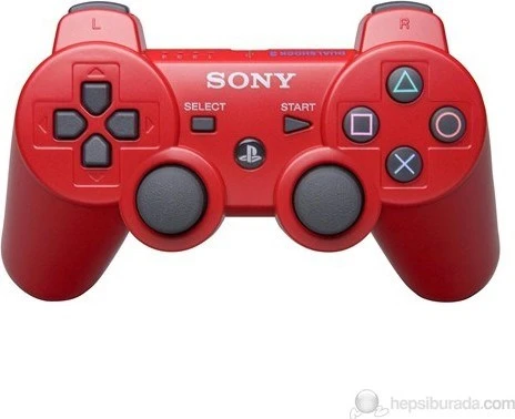 Sony Ps3 Kablosuz Kırmızı Oyun Kolu - Wireless Dualshock - Joystick - 2