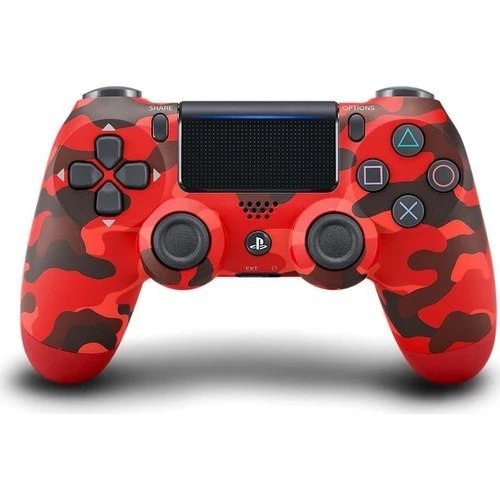 Sony DualShock 4 V2 Kırmızı Kamuflaj ZCT2 Kablosuz PS4 Oyun Kolu​​​​​​​