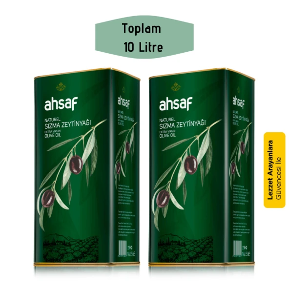 Ahsaf Naturel Sızma Zeytinyağı 5 lt 2'li Ekonomik Paket