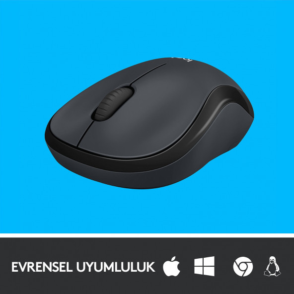 Logitech M220 Sessiz Kompakt Kablosuz Mouse - Siyah - 4