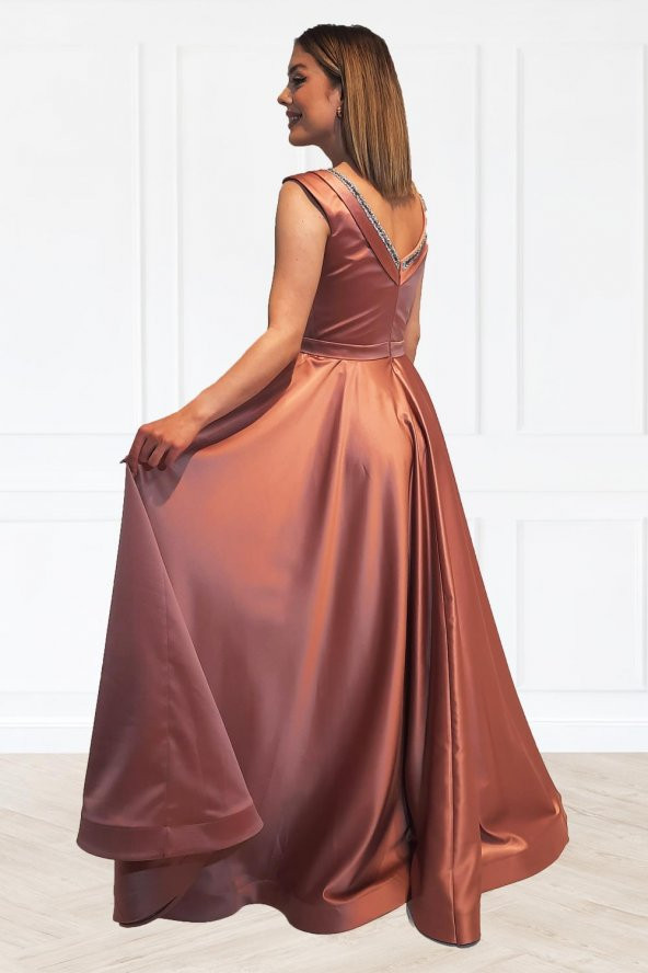 Tuana Kolsuz Abiye Saten Kumaş 4005 - 8