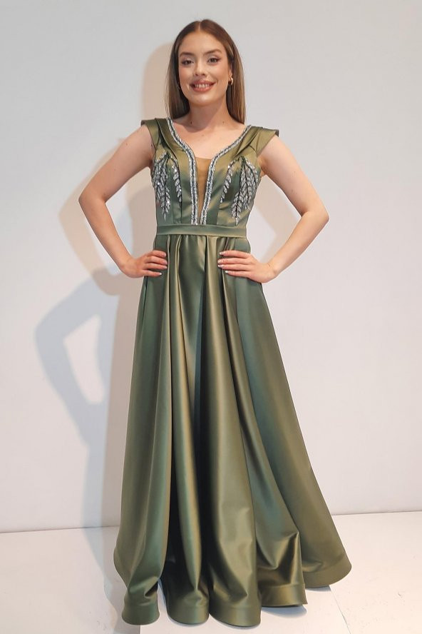 Tuana Kolsuz Abiye Saten Kumaş 4005 - 9