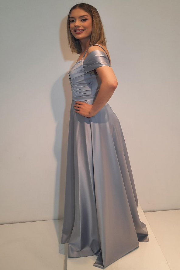 Tuana Abiye Kolsuz Saten Kumaş 9230 - 2