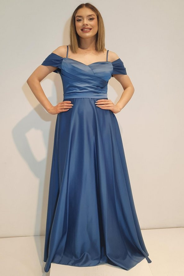 Tuana Abiye Kolsuz Saten Kumaş 9230 - 3