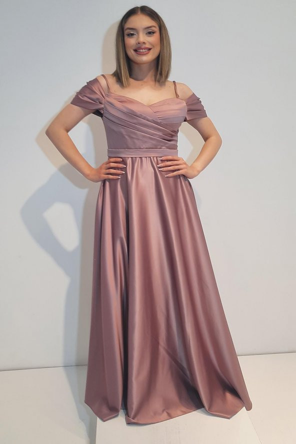 Tuana Abiye Kolsuz Saten Kumaş 9230 - 5