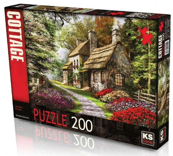 KS Puzzle 200 Parça Carnation Cottage