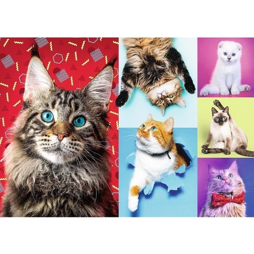 Happy Cats 1000 Parça Çocuk Puzzle Kediler 1000 Parça Kedili Yapboz