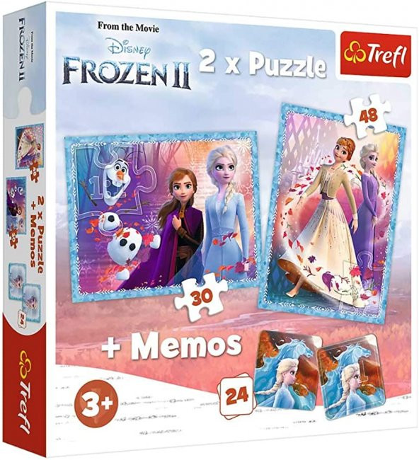 Puzzle  II A Mysterious Land 2li 30+48 Parça Yapboz 1 Memory Oyun - 3