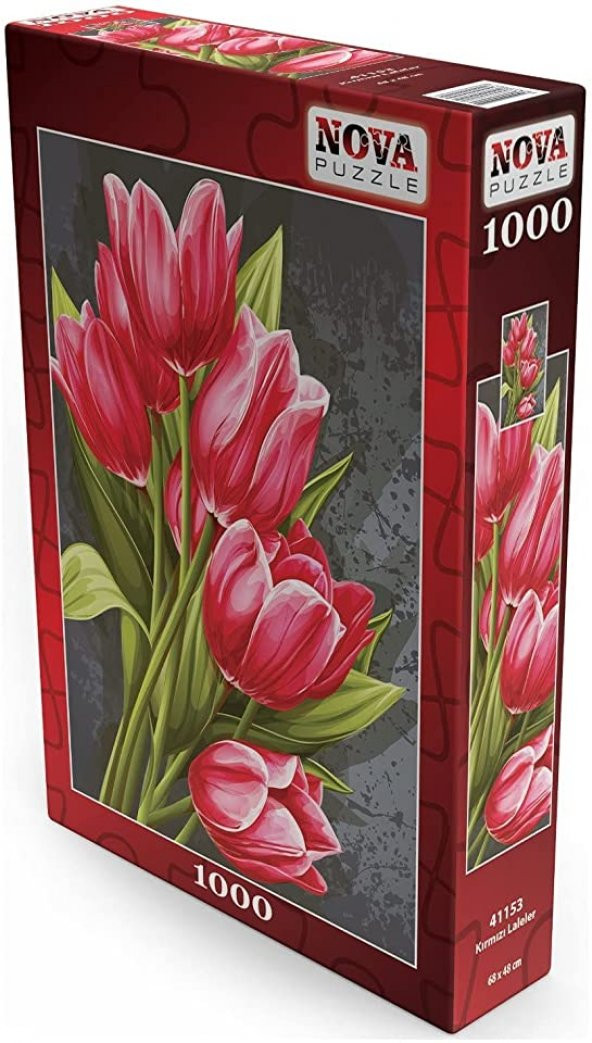 1000 Parça Kırmızı Laleler Puzzle - 2