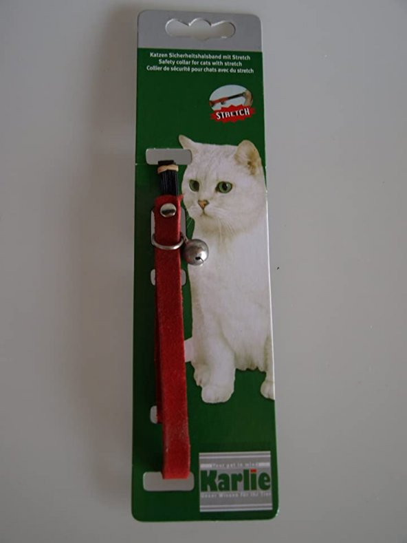 Kadife Kedi Tasma Çıng. 30 cm, Kırmızı