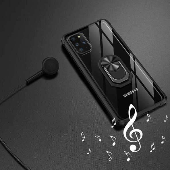 Samsung Galaxy Note 20 Kılıf Kenar Korumalı Antişok Yüzüklü Kapak - 10