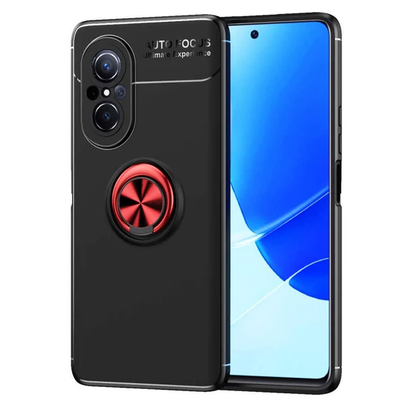 Gpack Huawei Nova 9 SE Kılıf Ravel Silikon Yüzüklü Mıknatıslı Kamera Korumalı Bordo