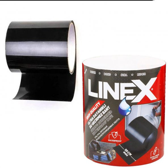 Linex Tamir Bandı Suya Dayanıklı Su Geçirmez Sızdırmaz Bant 10 cm x 1.5 Metre