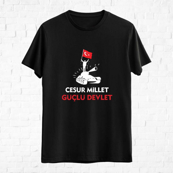15 Temmuz Tank Baskılı - Yazlık Sıfır Yaka Tshirt - 1