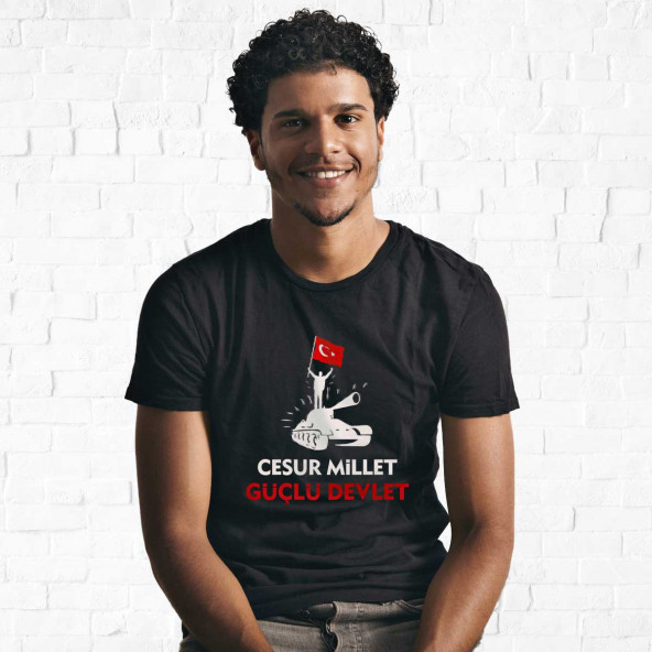 15 Temmuz Tank Baskılı - Yazlık Sıfır Yaka Tshirt - 3