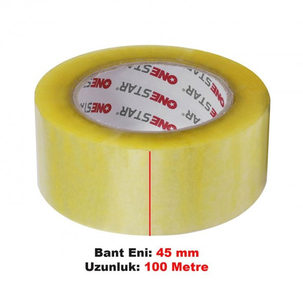 Koli Bandı 45 mm x 100 Mt Şeffaf Güçlü Yapışkanlı Kopmayan Bant (5 ADET) - 2