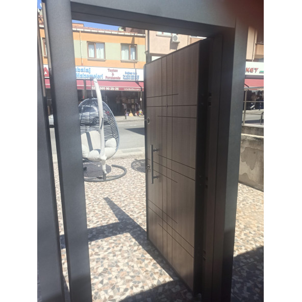 11532 Çelik Kapı, Ahşap Çelik Kapı Modelleri Sol Açılım Çelik Kapı - 6