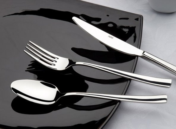 Nehir Deniz 72 Parça Sade 12 Kişilik Çatal Kaşık Bıçak Takımı - 2