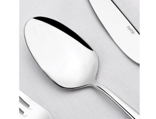 Nehir Deniz 72 Parça Sade 12 Kişilik Çatal Kaşık Bıçak Takımı - 3