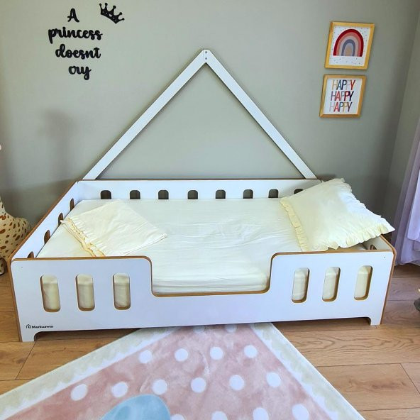 Grozny Montessori Yatak 100 Mdf Bebek ve Çocuk Karyola - 2