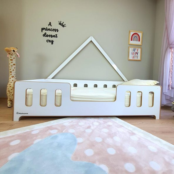 Grozny Montessori Yatak 100 Mdf Bebek ve Çocuk Karyola - 4